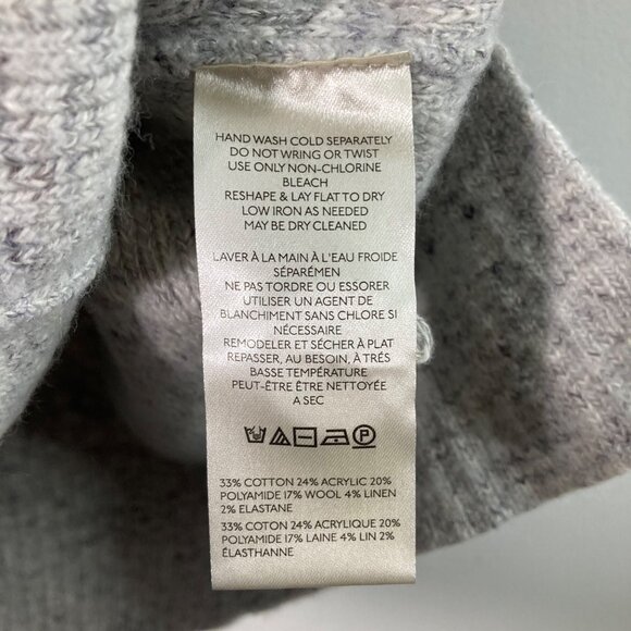 Womens Anthropologie Button Front Sweater Vest S Wool Linen Other Blend Gray - Picture 8 of 9